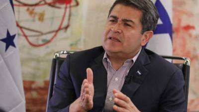 Fotografía de archivo del presidente Juan Orlando Hernández.