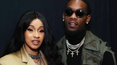 Cardi B junto a su pareja Offset. Foto archivo.