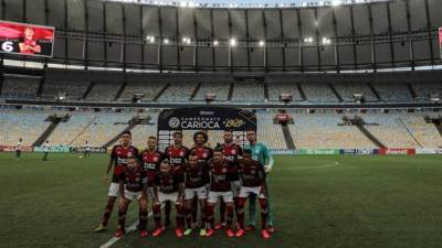 En la imagen, jugadores de Flamengo.