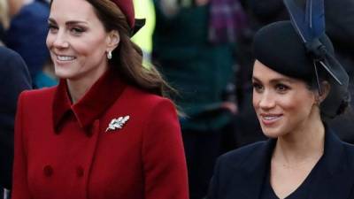 Kate Middleton y Meghan Markle durante las pasadas fiestas navideñas en Sandringham.