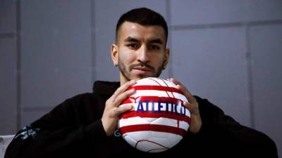 El delantero argentino del Atlético de Madrid Ángel Correa a pocas horas del partido contra el Barcelona correspondiente a la Supercopa de España.