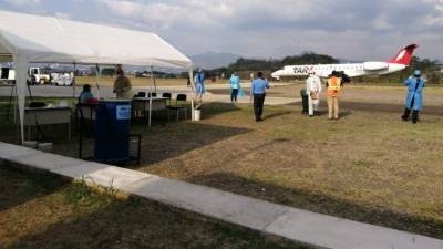 Los migrantes llegaron en horas de la tarde de ayer martes a la capital.