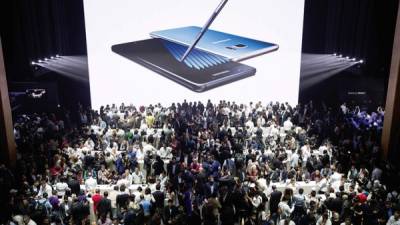 La presentación del Galaxy Note 7 en Manhattan en agosto creó grandes expectativas sobre Samsung e impulsó sus acciones a un máximo histórico.