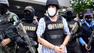 Momento en que fue capturado por la Policía el 10 de agosto en la colonia Sitratelh de San Pedro Sula.