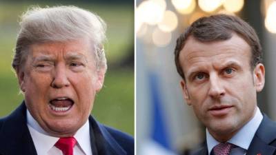 El presidente de Estados Unidos, Donald Trump, y el presidente francés, Emmanuel Macron. EFE/Archivo