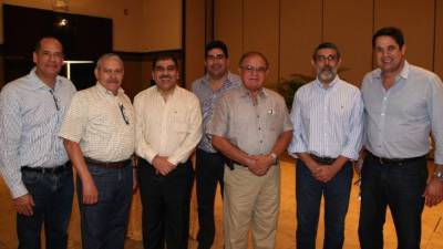 Roberto Álvarez, Marco Tulio Ruiz, Jorge Faraj, Fernando García, Alberto Díaz Lobo, German Pérez y Roberto Matuty .