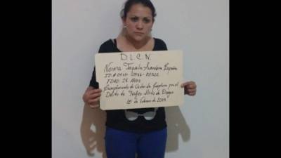 Norma Jacqueline Sanabria España fue detenida en la aldea El Espirítu en Florida, departamento de Copán.