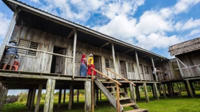 Así viven algunos hondureños en La Mosquitia. Foto de archivo.