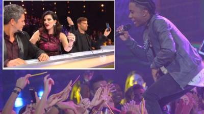Aaron Bodden hizo bailar a los jueces de La Banda, Alejandro Sanz, Laura Pausini y Ricky Martin.