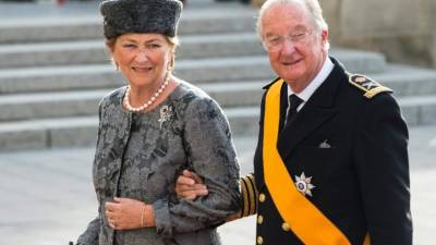 El Rey Alberto, junto a la reina Paola.