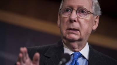 En la imagen, el líder de la mayoría republicana en el Senado estadounidense, Mitch McConnell. EFE/Archivo
