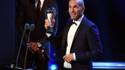 Zinedine Zidane, extécnico del Real Madrid, es el último ganador del premio The Best.