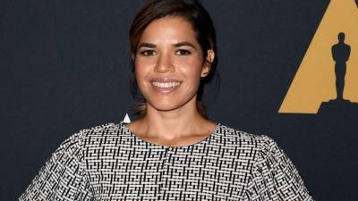 Ferrera, nacida en Los Ángeles de padres hondureños, exhortó a 'romper el silencio para que la próxima generación no tenga que vivir con esta mentira'.Foto AFP.