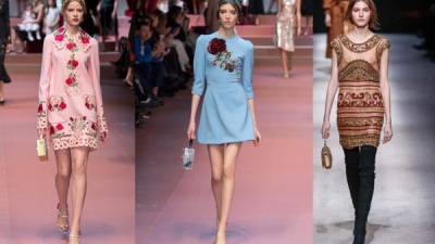 Dolce & Gabbana le apuesta al estilo “Granny” y a las flores bordadas en su colección de otoño- invierno.