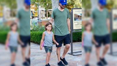 Scott Disick y su hijo mayor, Mason.