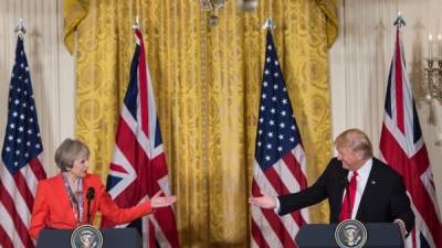 Theresa May es la primera mandataria que se reúne con Donald Trump en la Casa Blanca.
