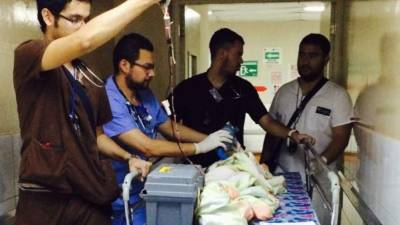 El pequeño Bayron Ismael Molina estuvo internado en pediatría del Hospital Escuela de Tegucigalpa.