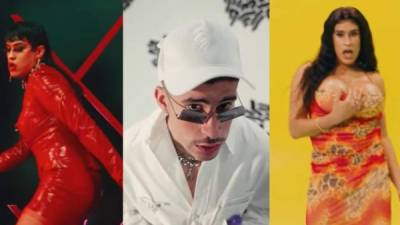 Bad Bunny aparece con varios looks en su polémico video.