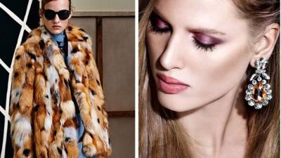 Los abrigos de piel sintética son la sensación para esta temporada de lluvia y bajas temperaturas. Los aritos grandes en cristales son los recomendados para las galas venideras.