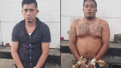 Los capturaods son Darwin Javier Castañeda Gabarrete (de 27), alias El Perverso; y René Antonio Meza Barahona (de 40 años), alias Sayco.
