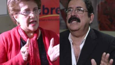 María Luisa Borjas y Manuel Zelaya Rosales han protagonizado una contienda en medios de comunicación por los resultados de los comicios internos de Libre.