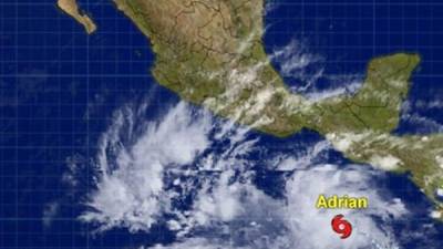 Según el pronóstico, Adrián se convertirá en huracán de categoría 1 el próximo sábado.
