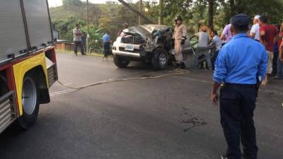 El conductor Julio Cesar Quintanilla de 45 años se salvo de milagro.