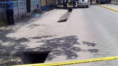 Escena del crimen en la ciudad de La Lima, Cortés.