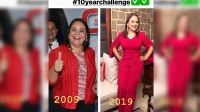 Gabriela Núnez se unió al reto viral #10yearschallenge para animar a otros a que también cambien su estilo de vida.