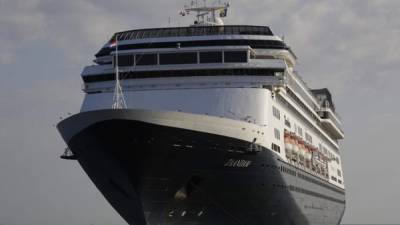 Vista del crucero Zandaam, el pasado viernes en el litoral Pacífico de Panamá.