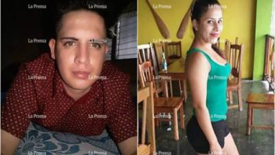 Fotografías en vida de Luis Herrera y Yerli Calderón, las dos víctimas mortales de accidente en Tela.