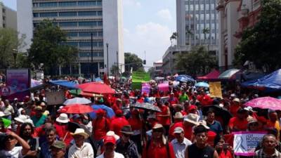 Dirigentes manifestaron que la movilización fue histórica.