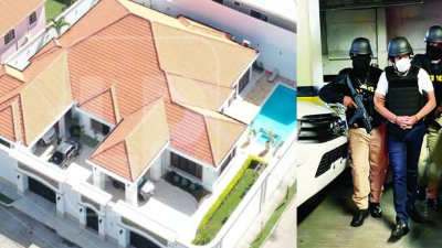 En la colonia San Ignacio de la capital fue incautada esta residencia lujosa con piscina.