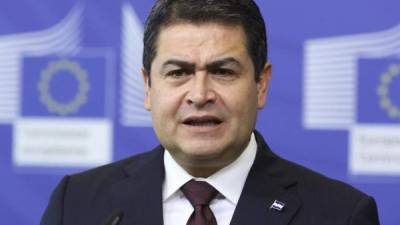 En la imagen el presidente de Honduras, Juan Orlando Hernández.