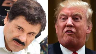 Un collage de Joaquín 'El Chapo' Guzmán y el presidente de EEUU, Donald Trump.