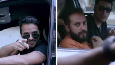 El cantante de Puerto Rico se unió a los italianos para hacer una parodia.