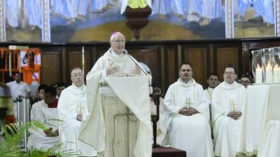 Monseñor en su homilía agradeció a Dios por el ministerio por el cual ha servido a Honduras.