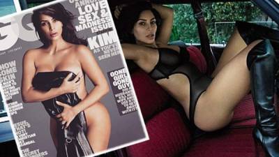 Kim Kardashian simplemente provocadora para la revista GQ.
