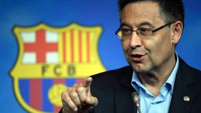 Josep Maria Bartomeu habló en conferencia de prensa sobre la situación de Neymar. Foto AFP