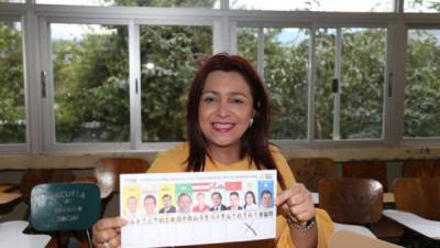 La candidata presidencial, Marlene Alvarenga.