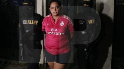 La mujer fue capturada en el sector El Kilómetro en Choloma, Cortés.