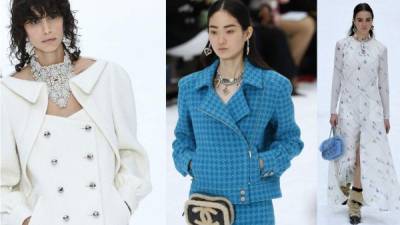 Chanel presentó en su colección invernal de este año choker con espectaculares diseños en swarosky y perlas.