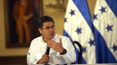 El presidente Juan Orlando Hernández Alvarado, foto de archivo.
