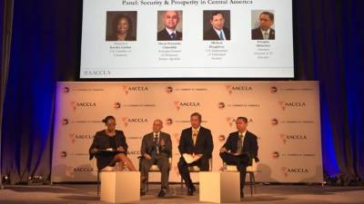 El Fiscal General de la República, Óscar Fernando Chinchilla, en EEUU.