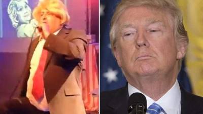 El cantante británico Peter Bywaters y el presidente de Estados Unidos, Donald Trump.