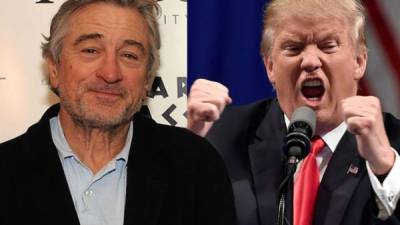 Collage de fotos del actor Robert De Niro (i) y el presidente de los EEUU Donald Trump (d).