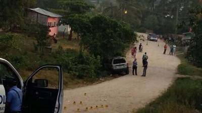 El doble asesinato ocurrió en la calle principal de la aldea El Plan, de San Manuel.