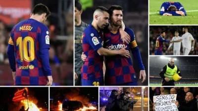 Las imágenes que dejó el clásico en el Camp Nou donde Barcelona y Real Madrid empataron 0-0 por la Liga Española.