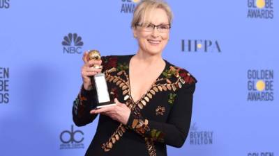 Meryl Streep recibió el reconocimiento Cecil B. DeMille por su trayectoria.