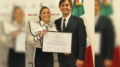 Alejandra junto a Ondino Faccia.